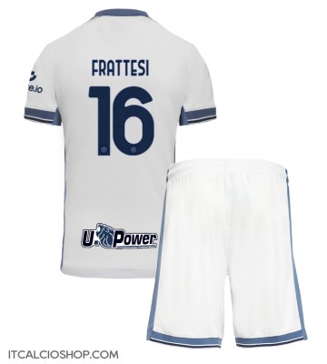 Inter Milan Davide Frattesi #16 Seconda Maglia Bambino 2024-25 Manica Corta (+ Pantaloni corti)
